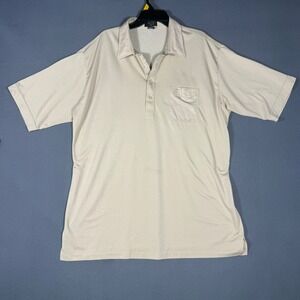Countess Mara Polo Shirt Mens XXL Tan Beige Short Sleeve Pocket Classic Casual